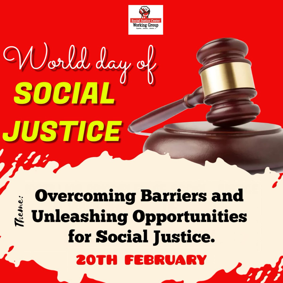 Social justice makes societies and economies work better and reduces poverty, inequalities and social tensions. 

Join us on 19th &amp; 20th of February as we <a href="/UhaiWetu/">Social Justice Centres Working Group</a> unpack the Social Justice theory into practice 
#SocialJusticeday
