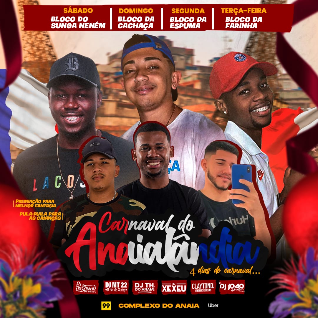 EXPLANA E FAZ FOFOCA A PARTIR DE SABADO COMEÇA A FOLIA NO ANAIALANDIA - PROIBIDO SAIR CHEGAR BOM E NAO SAIR BEBADO , PREMIAÇÃO PARA MELHOR FANTASIA E MAIOR BONDE🤩🫣🗼🥳