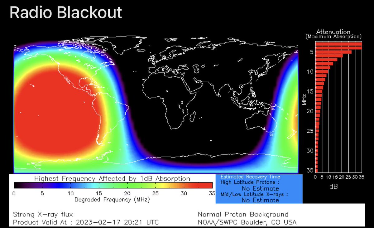 Mr_Cade's tweet photo. Well that explains why the bands suddenly went quiet. Guess I’ll skip the POTA activation this afternoon. https://t.co/OtLn9aYUTU