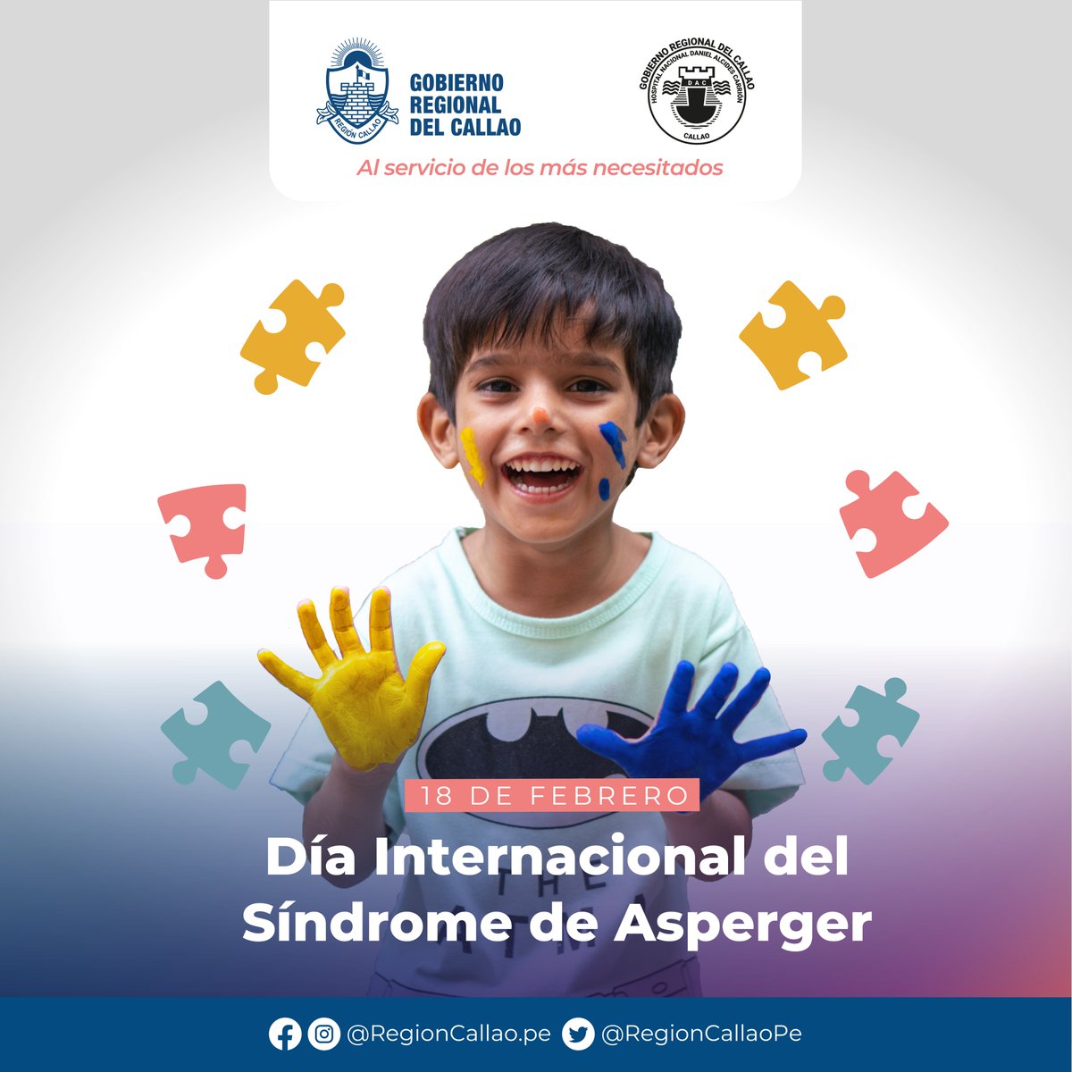 🗓 #Efemérides Día Internacional del Síndrome de Asperger / 18 de febrero

¡Si enseñas a no excluir, no necesitaremos hablar de inclusión!  #TuSaludPrimero #YoIncluyo