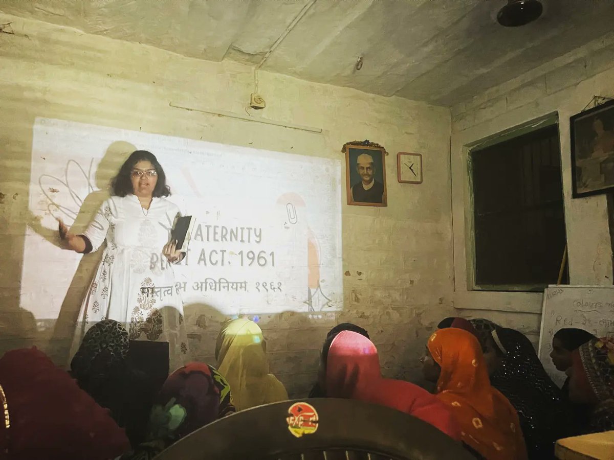 SambhaliTrust's tweet photo. We thank the Legal Services Team of Increasing Diversity by Increasing Access (IDIA), Rajasthan Chapter from National Law University, Jodhpur for conducting  awareness workshops on the Maternity Benefit Act, and the Minimum Wages Act.
#nlujodhpur #sambhalitrust #ecosoc #un https://t.co/Ue3ehPKAxX