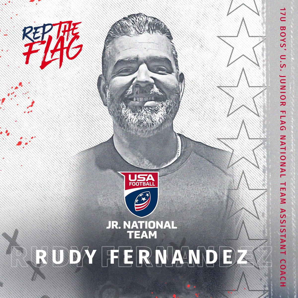 Introducing... Your 2023 17U Boys Flag National Team Coaches ‼️

🏈 Head Coach Johan Betencourt
🏈 Assistant Coach Rudy Fernandez

#RepTheFlag | <a href="/USAFootball/">USA Football</a>