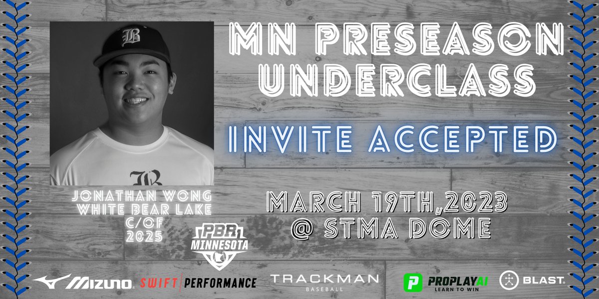 PrepBaseballMN's tweet photo. 🚨 Invite Accepted 🚨

Preseason Underclass

'25 Jonathan Wong, C/OF, White Bear Lake

@Jonathan_M_Wong 
@WBL_Baseball 
@BlizzardBasebal https://t.co/nLT31kj4i8