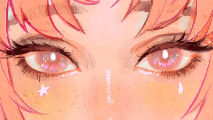 aaa yesss eyes are one of my favorite things to draw and paint! ミ☆( *uωu人)+゜.  