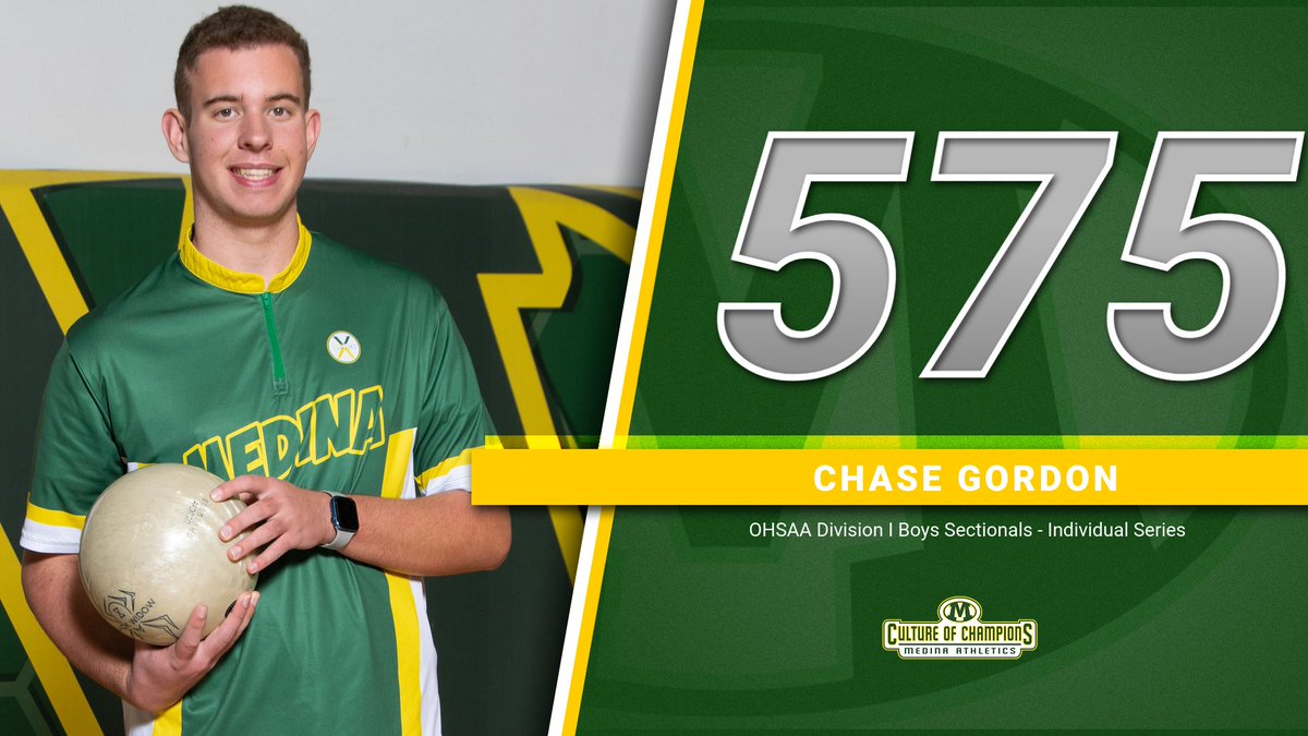 Congratulations to Chase Gordon on qualifying for the Division I District Tournament!  He finished with a 575 series and will have an opportunity to qualify for the State Tournament next weekend at Stonehedge Lanes.  <a href="/MedinaBeesBowl/">Medina Bees Bowling</a> <a href="/MCScomm1/">MCS Communications</a> <a href="/Ohio_GCC/">Greater Cleveland Conference</a>