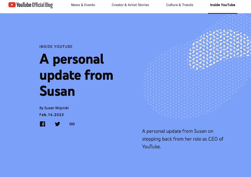 Socialgadagi's tweet image. Susan W. dropping a BLOG POST for her resignation from the world&apos;s largest video platform is peak millennial culture. We&apos;re just waiting for her to Instagram her resignation letter next. Keep us guessing, Susan! #SusanW #YouTubeHumor #PeakMillennial #CommunicationFail #Blogging