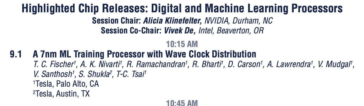 Tesla is presenting at ISSCC 2023. A fairly detailed look at the internals of the Dojo D1 chip!