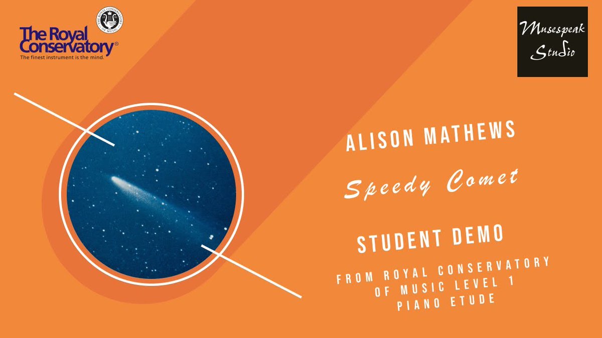 Happy Friday! Check out my student's demo of Speedy Comet by British composer Alison Mathews: buff.ly/3I9G60z #demofriday #studentdemo #RCM #royalconservatoryofmusic