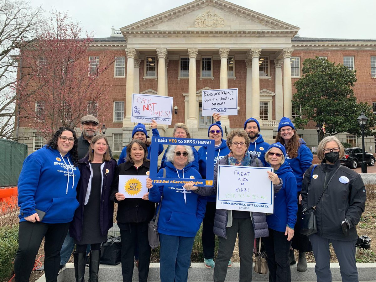 @jufj joined our partners in the @mdyouthjustice in Annapolis Thursday for a rally and hearing in the Senate for Senator @jillpcarter  #yesact! #carenotcages