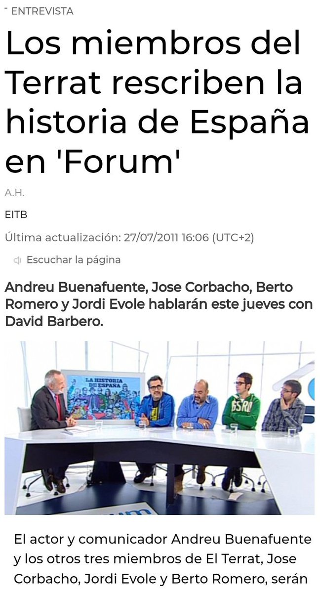 Ahoztar1972's tweet image. HILO

Polémica en torno al programa #Akelarre de #ETB producido por El Terrat y K2000.

¿Cómo hemos llegado a esto?