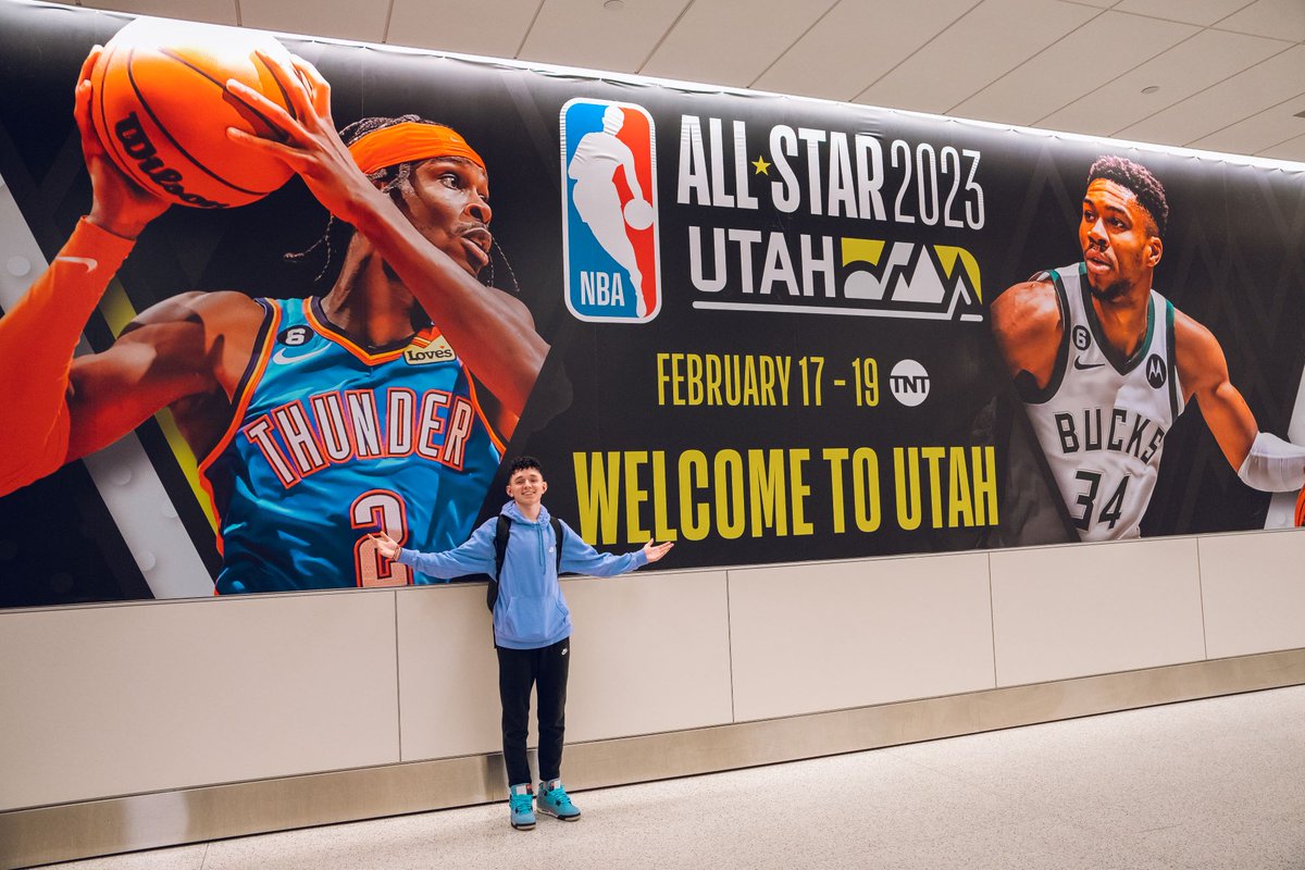 Dream_On_3's tweet photo. DREAM KID AIDAN IS OFF TO THE @NBA ALL STAR WEEKEND! 🤩

Stay tuned for more from this incredible weekend made possible for Aidan by @QuintEvents and the @ATOMSwim Dream Relay held this past summer. https://t.co/ZcfjYAYFdE