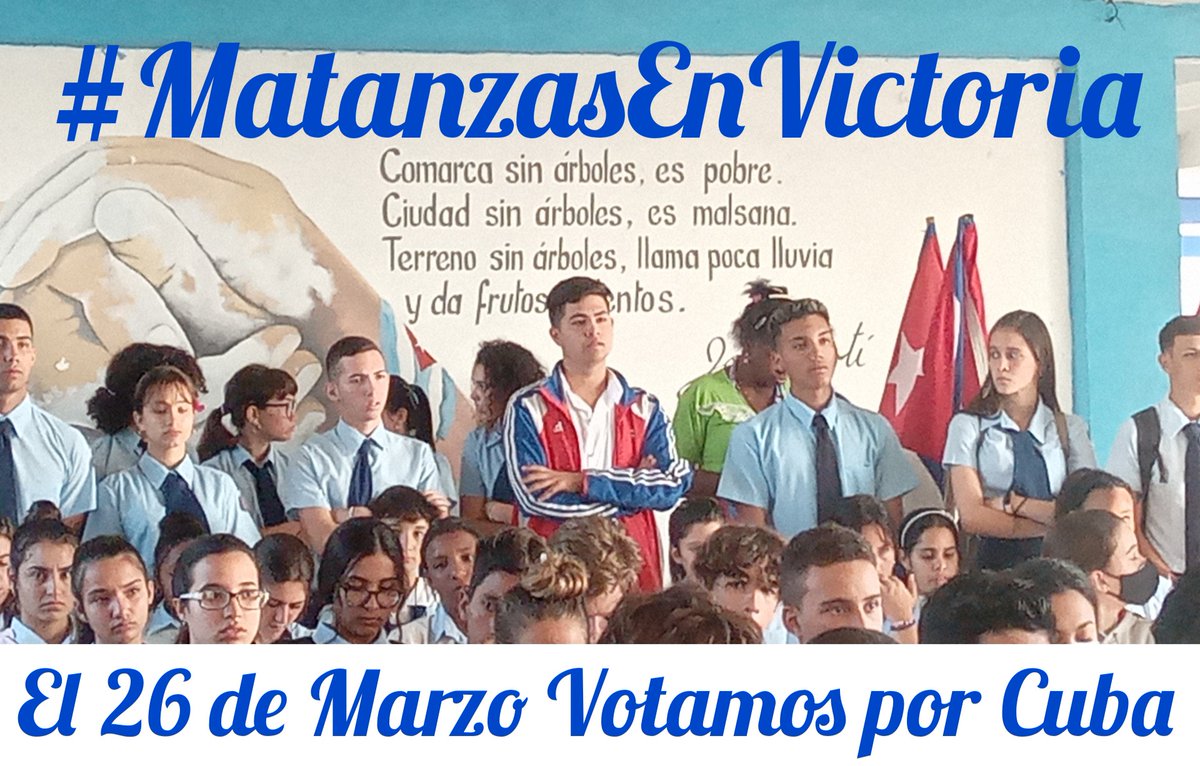#Cuba
#MejorEsPosible 
#MatanzasEnVictoria
#MatancerosEnVictoria
#Matanzas
El 26 Votamos por todos