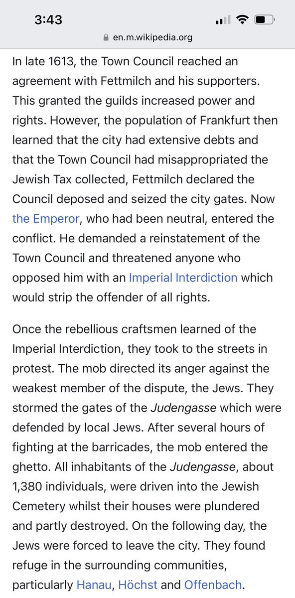 Code4D4M's tweet photo. @novatjerneld @ar1x0d1a @carolynmichelle Good, you're doing more research of your own. Good start. The reason the Jews were targeted in 1614 was that they were seen as the weaker target - the other target being Emperor Matthias. The same events would've taken place regardless of the race/religion of the people. https://t.co/mOHpjHOK7R