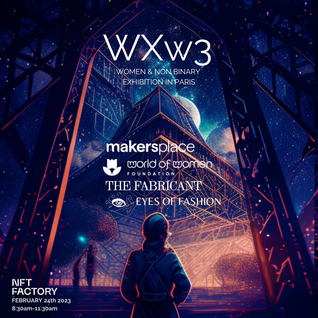 MakersPlace's tweet photo. 🎉 Congratulations to the creators who have been selected for the WXw3 exhibition!

50 women &amp; nonbinary creators will be featured on MakersPlace next week — stay tuned!

Additionally, 13 creators will have their pieces curated IRL at @NFTFactoryParis @nft_paris on Feb 24!

🧵👇 https://t.co/oX1zfvYfsa