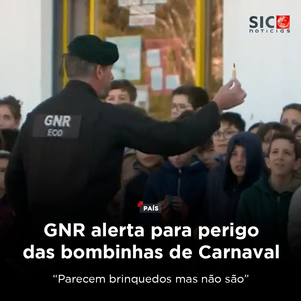 Parecem brinquedos mas não são, GNR alerta para perigo das bombinhas de  Carnaval - SIC Notícias