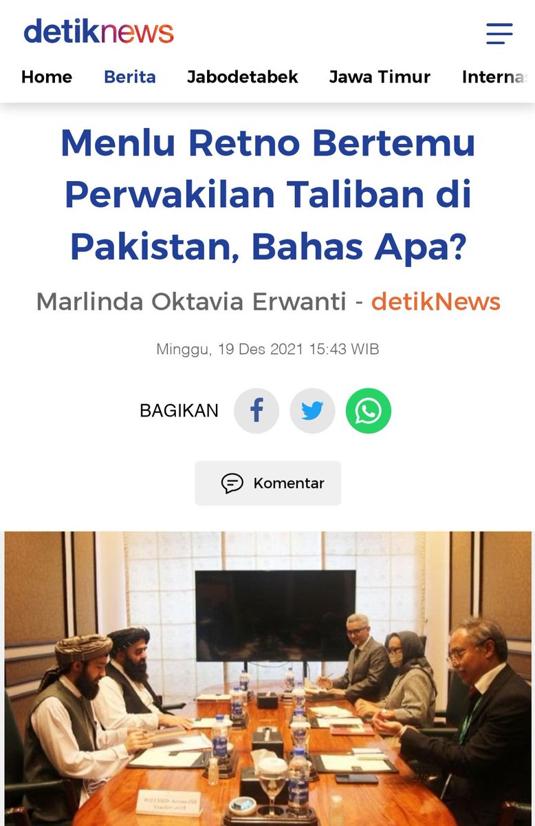 nusantara_one's tweet photo. Banyak narasi pertemuan Dubes AS dengan PKS. Sebelum menjadi liar, bandingkan dengan pertemuan Menlu Retno dengan Taliban di Pakistan. Jika memang percaya Taliban baik kenapa tidak ketemuan di Afghanistan saja ?

Jk gunakan standar yg sama, bisa duga Menlu Retno dukung Taliban. https://t.co/g2aRzj0Uii