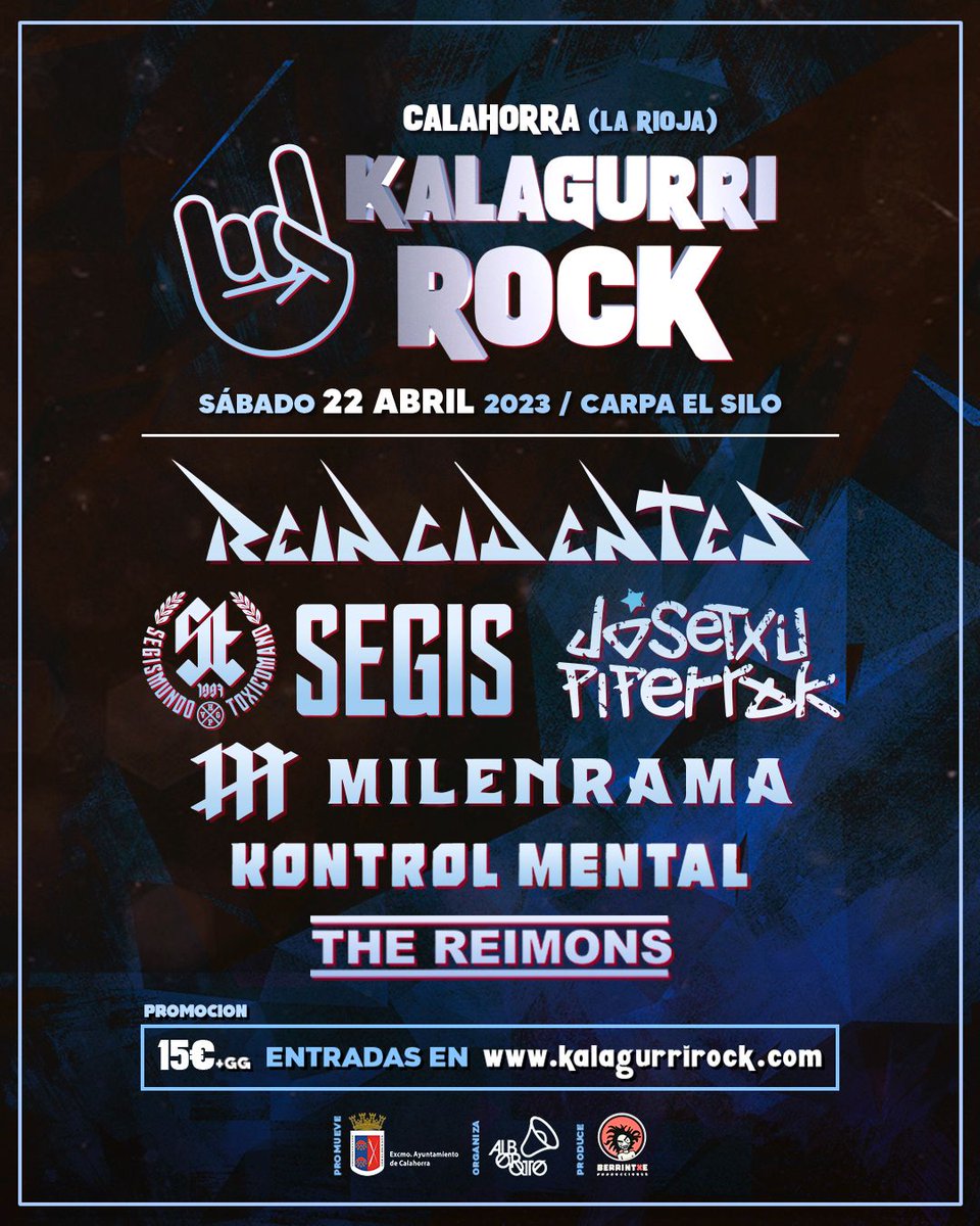 iu_calahorra's tweet photo. #calahorra
#reincidentes
#segis
#piperrak
#milenrama 
#kontrolmental
#thereimons
#kalagurrirock https://t.co/WSTzLUS8J3