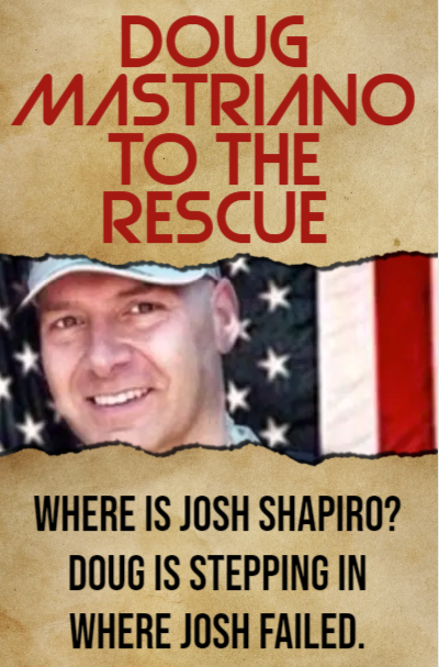 DougIsMyGov's tweet photo. Sending out a THANK YOU to Doug Mastriano who is stepping in where Josh The-Failure Shapiro is not, by visiting the areas impacted by the Ohio train derailment today and tomorrow.  

THIS is leadership.  THIS is heroic.  
THIS IS MY GOVERNOR! https://t.co/n427MmFLvi