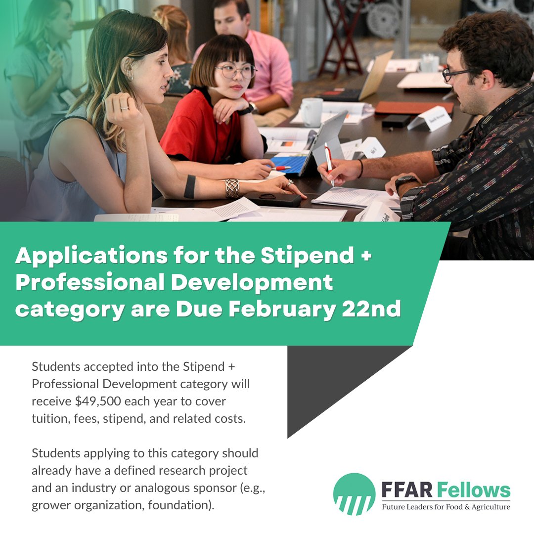 The deadline is fast approaching for the Stipend + Professional Development Fellows. Submit your application by Midnight February 22nd to be considered!

Find the application here: ffarfellows.org/apply/

#phd #gradschool #research #scientist #stem #applynow