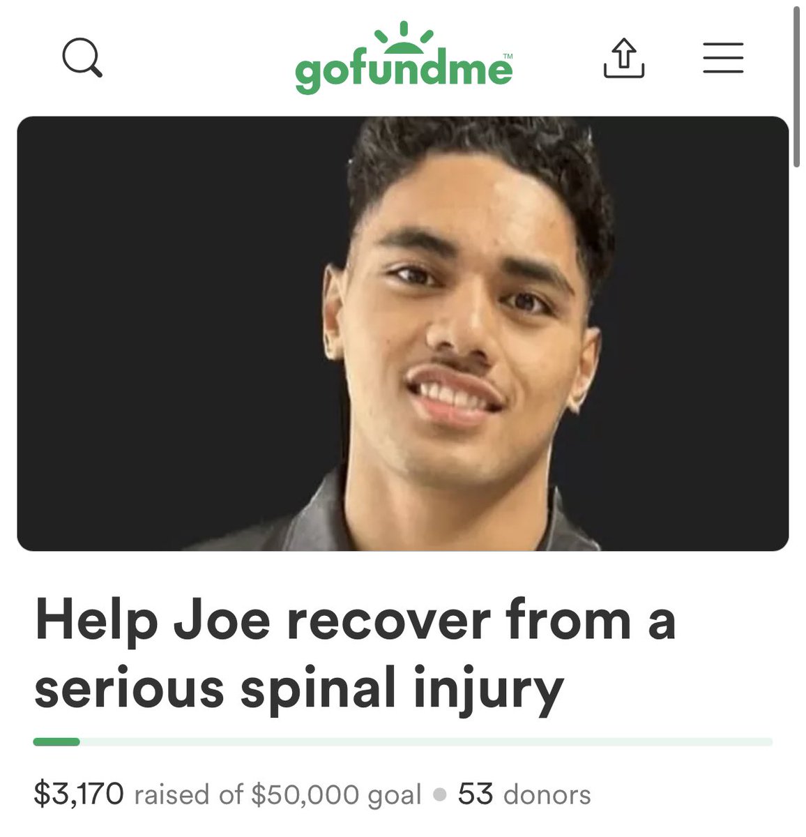nrlphysio's tweet photo. Really want to raise awareness for Joseph Pouniu. The captain of Gold Coast Titans “Future Titans” u17 team made contact with the goal post during a trial game 3 weeks ago, resulting in neck fractures &amp; a devastating spinal injury. Any help appreciated!

https://t.co/VUY0tUsPl1 https://t.co/MBU6iGrLZW
