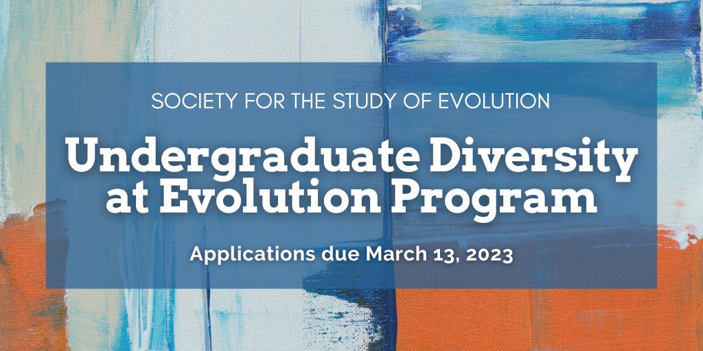 SSE (@sse_evolution) on Twitter photo Did you know SSE has a mentoring program for undergraduates at @evol_mtg? Selected students also receive travel funding and lodging for the in-person part of the meeting. Check selection criteria and apply by March 13:
evolutionsociety.org/content/educat⦠<a href="/DiversifyEEB/">DiversifyEEB</a> #Evol2023 Did you know SSE has a mentoring program for undergraduates at @evol_mtg? Selected students also receive travel funding and lodging for the in-person part of the meeting. Check selection criteria and apply by March 13:
evolutionsociety.org/content/educat⦠<a href="/DiversifyEEB/">DiversifyEEB</a> #Evol2023