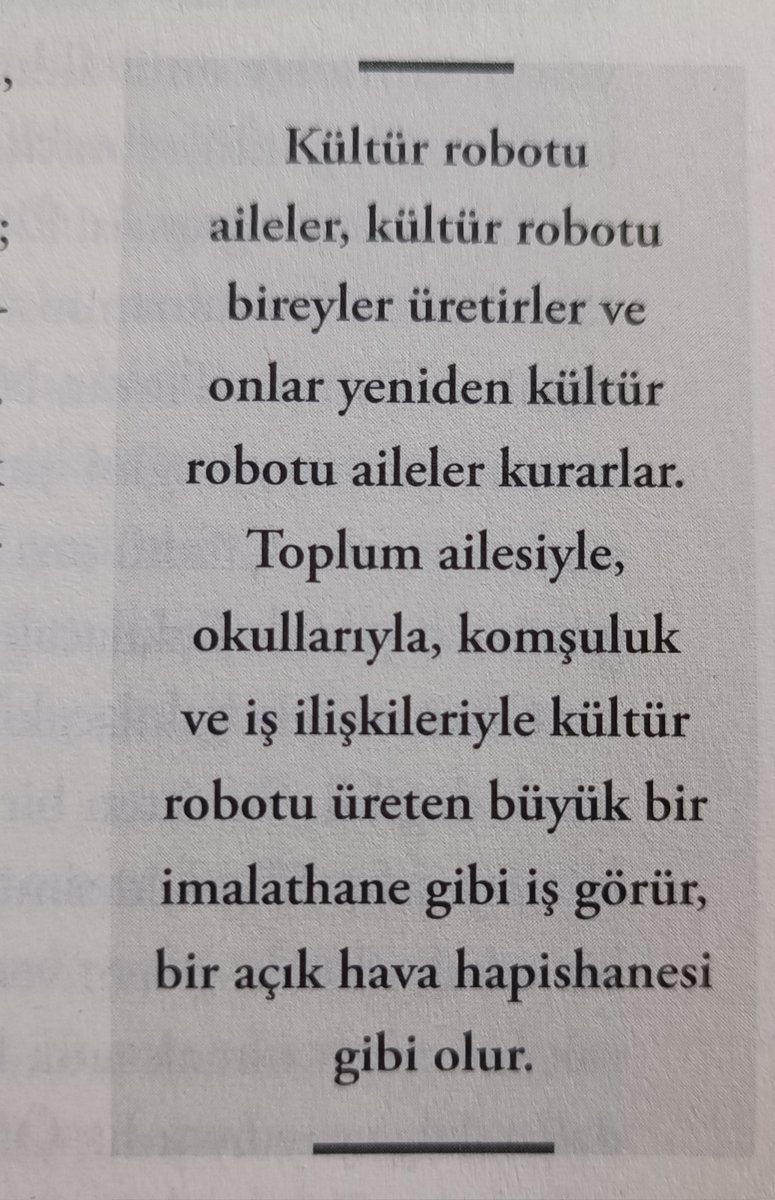 Özümüzü keşfedersek kültür robotu olmayıp gerçek özbenlikli birey oluruz...