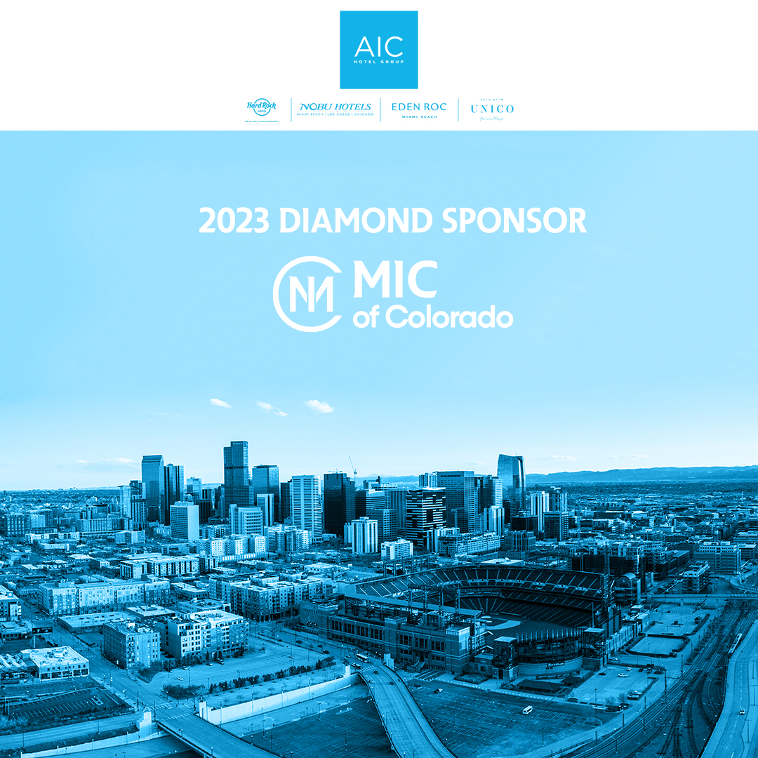 Thank you AIC Hotel Group for your diamond sponsorship commitment for the 23rd Annual MIC of Colorado Conference & Trade Show, March 2-3, 2023 @CCCbluebear .... Your partnership is so appreciated!