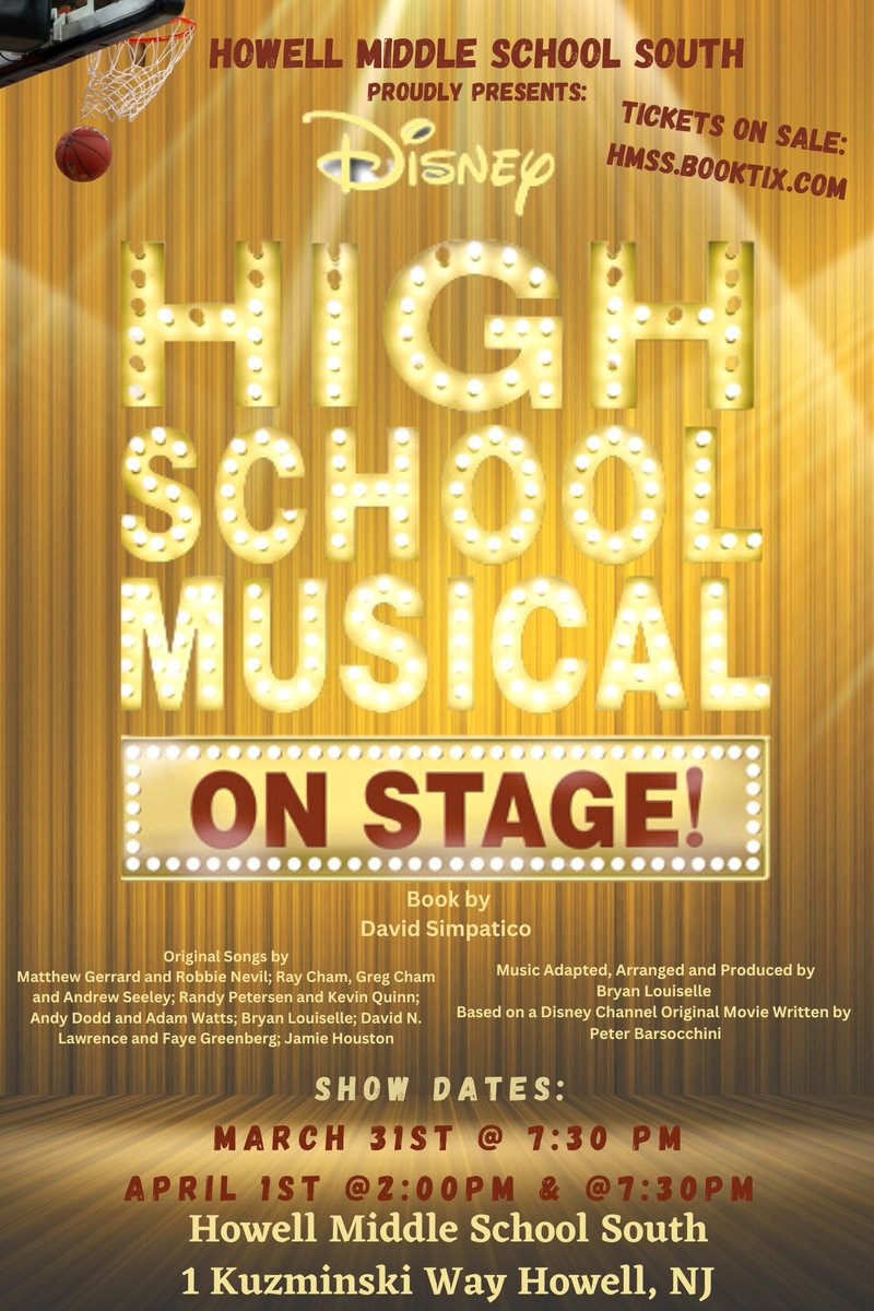 howellsouthplayers (@hmssouthplayers) on Twitter photo Happy High School Musical faces for this Friday!
Tickets are on sale! 6 weeks from tonight-East High Wildcats come to Howell Middle School South! hmss.booktix.com <a href="/HowellTwpMSS/">Howell MS South</a> Happy High School Musical faces for this Friday!
Tickets are on sale! 6 weeks from tonight-East High Wildcats come to Howell Middle School South! hmss.booktix.com <a href="/HowellTwpMSS/">Howell MS South</a>