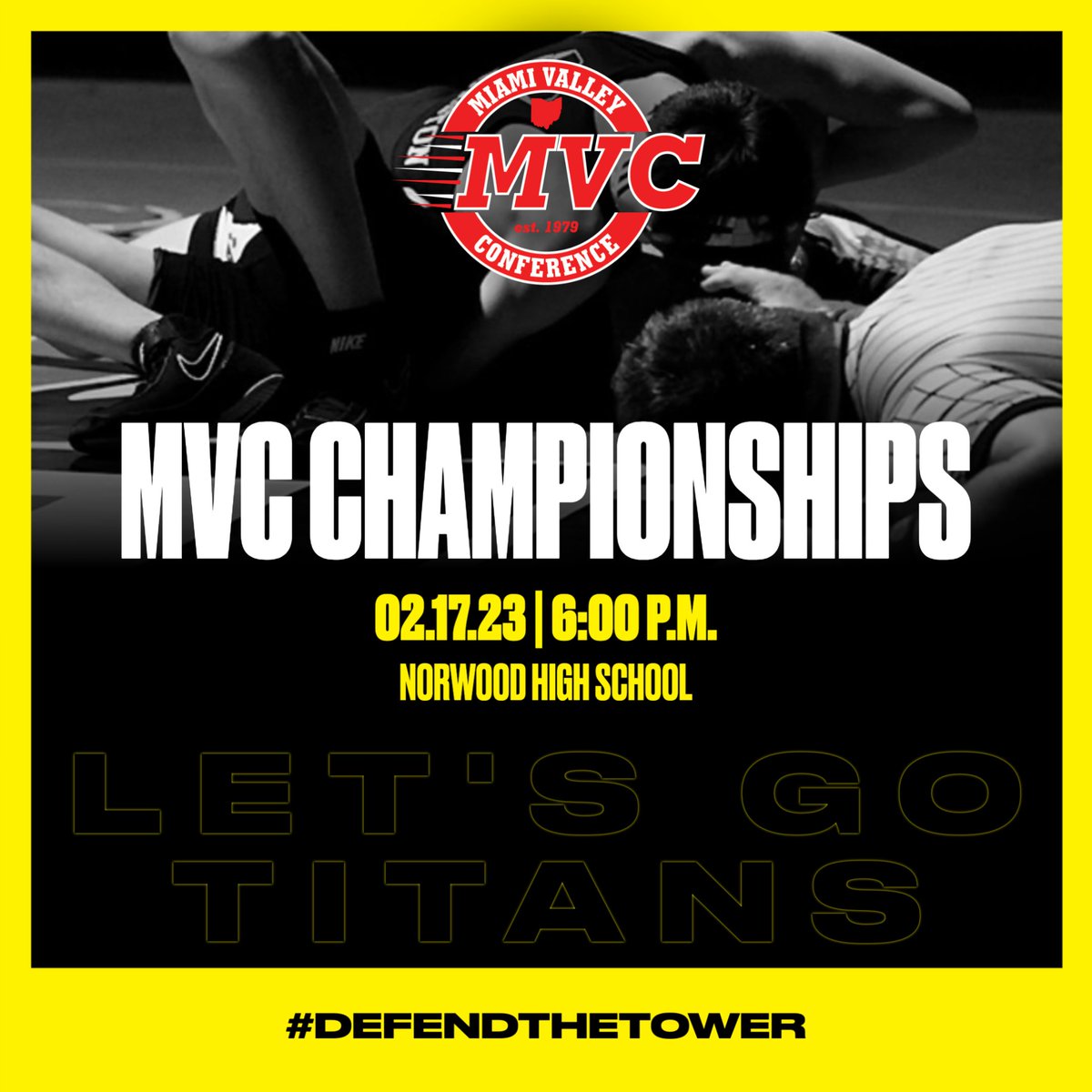 Come check out the Titans tonight at the MVC Wrestling Championships. The first match starts at 6:00 p.m. Tickets can be found here: norwood.hometownticketing.com/embed/all
