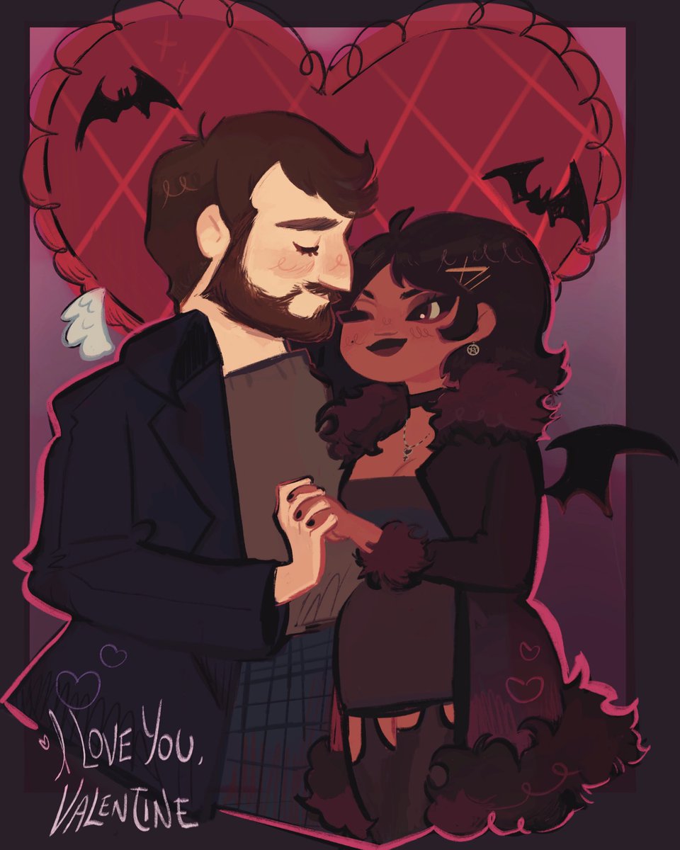 purseffani's tweet photo. Drew a lil valentines card for my sweet sweet bf this year 🖤 https://t.co/K3hLGcWOCX