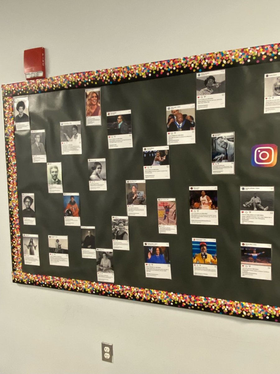 Grade 3 students have been really enjoying learning about and celebrating #BlackHistoryMonth with Ms. Bartucca's 'Histogram' bulletin board for February! #Enter2Learn #Exit2Lead #EdThatAddsUp #WeAreFRCS