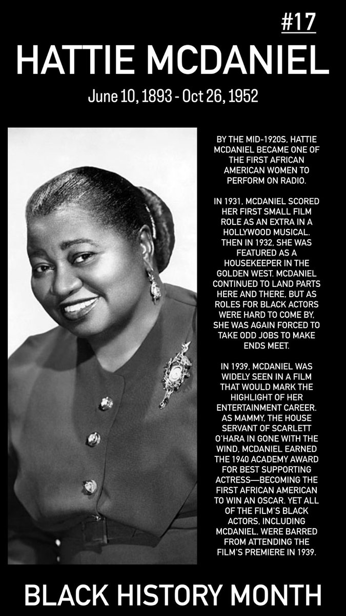eebbonyy's tweet photo. #BlackHistoryMonth #HattieMcDaniel 🎞️🏆 #Day17 https://t.co/nm9gA2QJFd