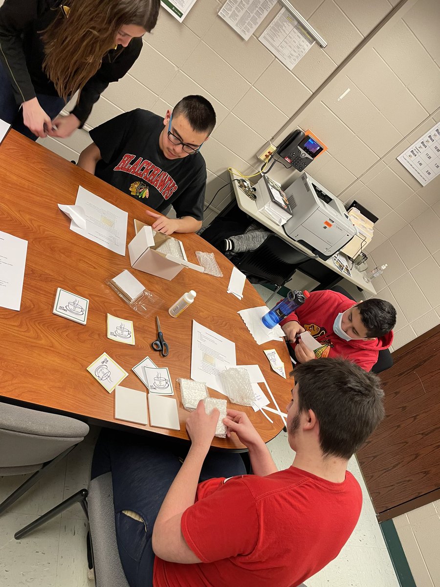 Our school business, #EGCreates, is open for business! Students practiced their work skills making coasters to sell at #EGCaffeine. Get yours at our coffee cart next week!!