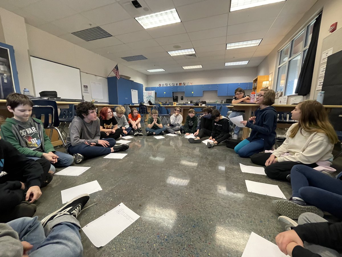 Friday with 6th graders 🫶🏼

1st pd👉🏼 “𝚒𝚝’𝚜 𝚗𝚘𝚝 𝚠𝚑𝚊𝚝 𝚢𝚘𝚞 𝚑𝚊𝚟𝚎, 𝚒𝚝’𝚜 𝚠𝚑𝚊𝚝 𝚢𝚘𝚞 𝚍𝚘𝚗’𝚝 𝚑𝚊𝚟𝚎 𝚝𝚑𝚊𝚝 𝚌𝚘𝚞𝚗𝚝𝚜” combining clues from The Westing Game to think about what we don’t have 
I/E 👉🏼2truths&amp;1 lie-thinking about validity of info we consume