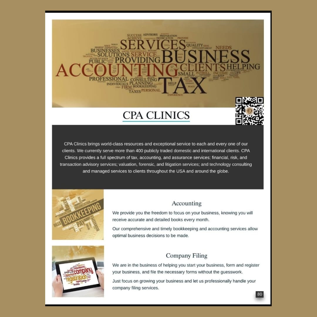 SharinaWorld's tweet photo. CPA CLINICS
CPA clinics brings world-class resources and exceptional service to each and every one of our clients.
Read Here
https://t.co/a94ONGHAtT...

#sharinaworld #cpaclinics #accountingservices #bookkeepingservices #incometaxservices #payrollmanagementservices #companyfiling https://t.co/Otk2utQntc