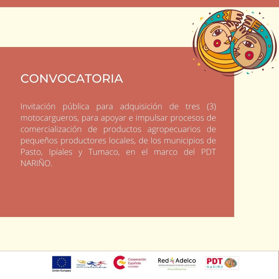 PDTNarino's tweet image. #InvitaciónPublica pdtnarino.org/convocatorias/… @IpialesAlcaldia @alcaldiapasto @AECIDColombia