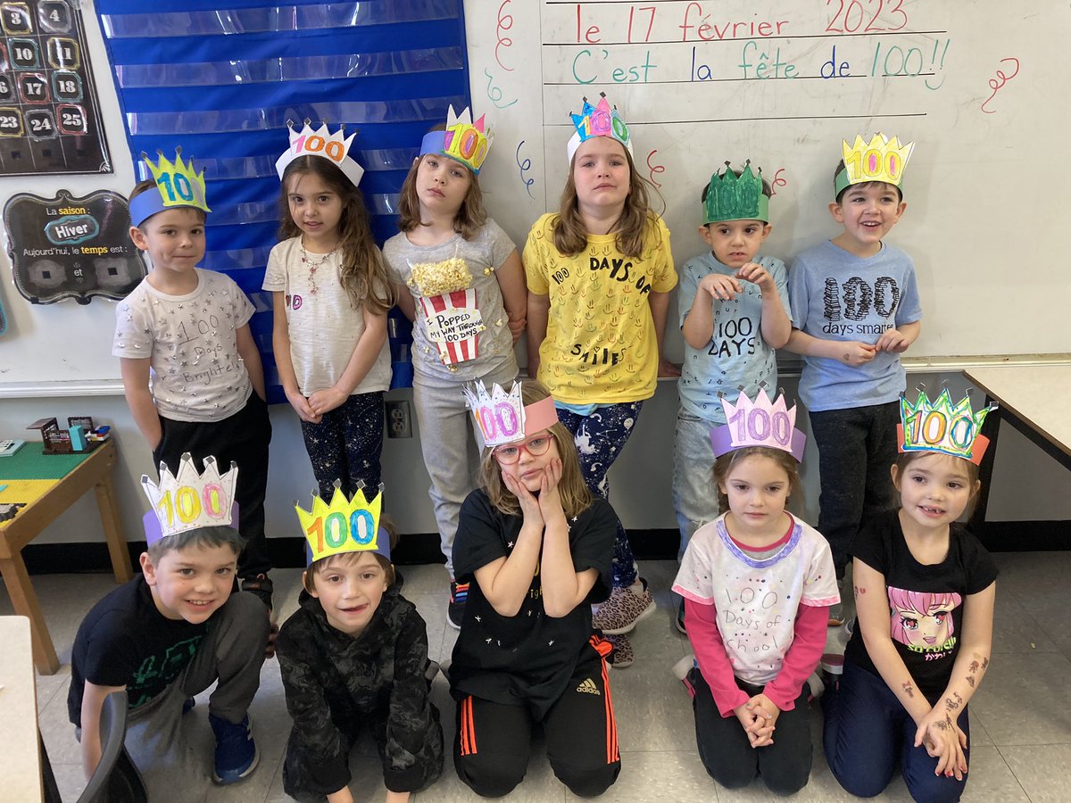 MsYoungSHA's tweet image. C’est le 100ème jour d'école! 🎉👏@SHA_NL