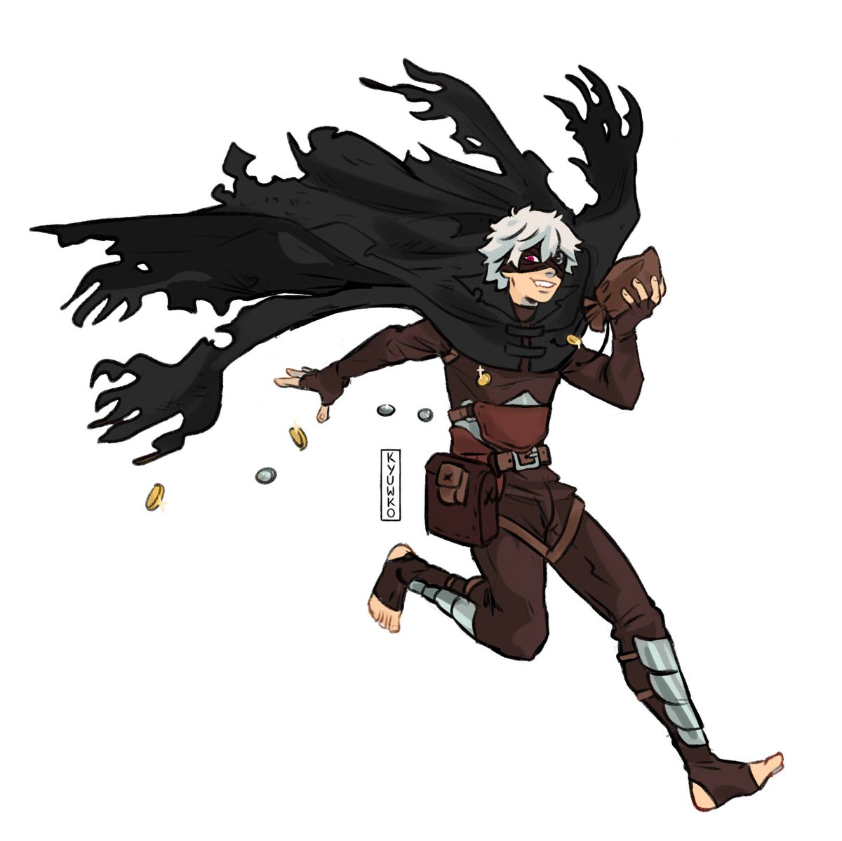 kyuwko's tweet photo. comms post o'clock... gremlin rogue for @taigry , handsome warlock for @/ _on_die_ and cool death cleric for @Badger_DnD #dnd https://t.co/vt76BD0N0s