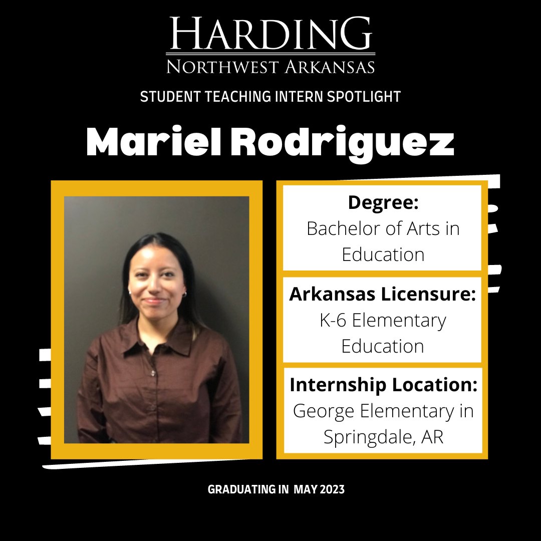 Harding_NWA's tweet photo. INTERNSHIP SPOTLIGHT: Mariel Rodriguez https://t.co/WX8WGdtf2C