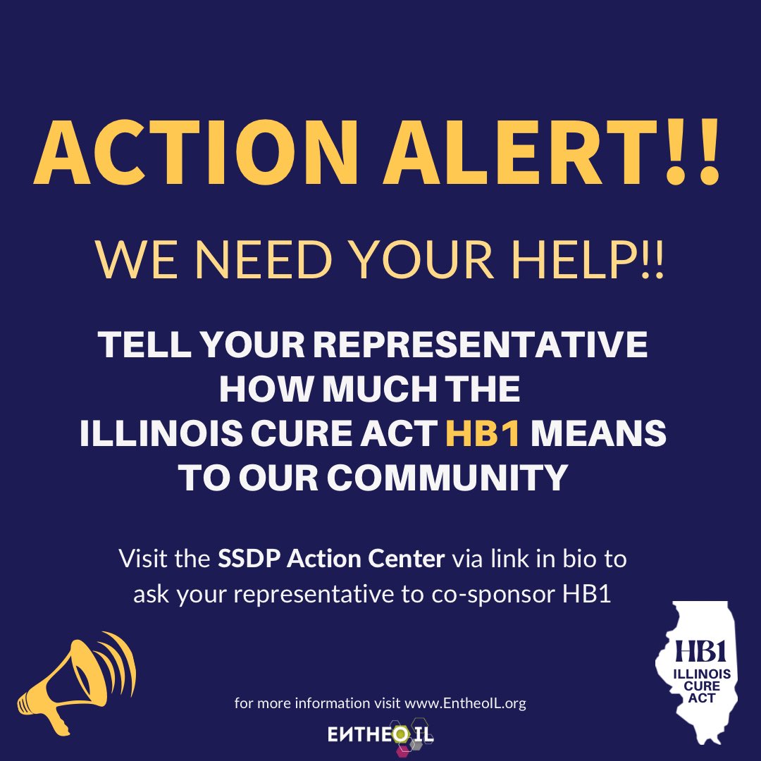 SanaCollective's tweet photo. The CURE ACT creates a program for the supported adult use of psilocybin, &amp; remove psilocybin and psilocin from the IL CSA, removing the threat of criminalization for those seeking healing.

https://t.co/wPyS3fxvoK https://t.co/7CzVsrMeaJ