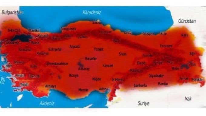 Haritanın Konya depreminden sonra güncellenmiş hali