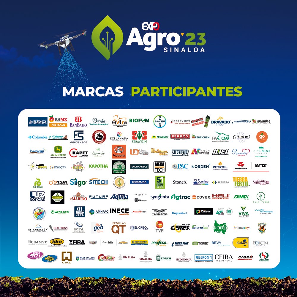 ¡A tan solo unos días de Expo Agro Sinaloa! 💯

Estas son las empresas que estarán presentes en nuestra edición 31 este 22, 23 y 24 de febrero 📆

¡Agradecemos su participación en el Foro de Agronegocios e Innovación más importante del Noroeste de México!

#ExpoAgroSinaloa
