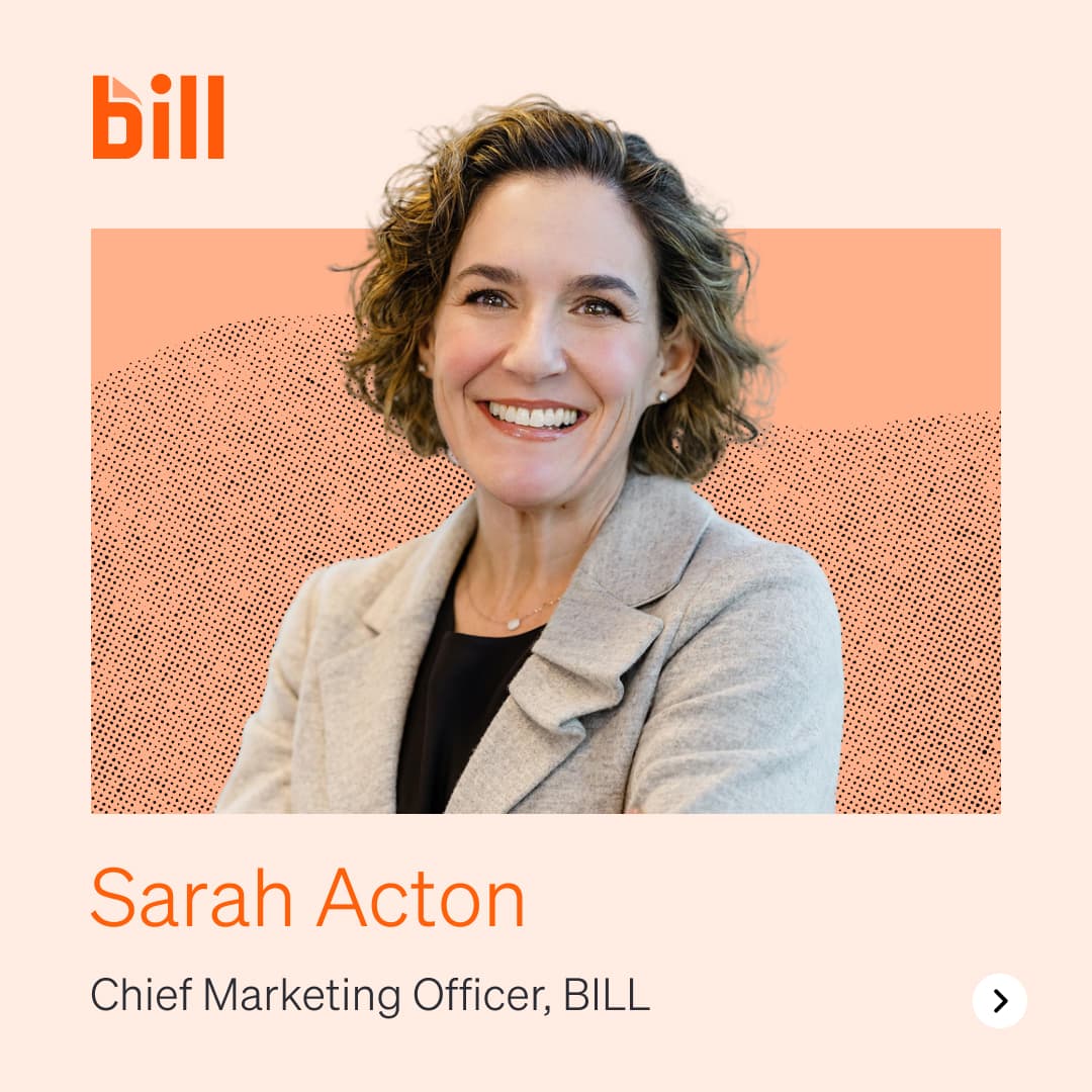 billcom's tweet photo. BILL CMO Sarah Acton spoke to @TheMissionHQ's @jeremybergeron on @mrktngtrendspod about her passion for SMBs, leading a rebrand in her first year at BILL, and why curiosity is a superpower. Tune in here:
https://t.co/KdhJnX6HXt https://t.co/SsxudQnHrI