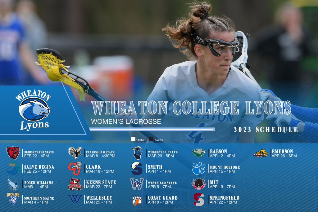 <a href="/Wheatonwlax/">Wheaton W. Lacrosse</a> is BACK 😤🥍

The Lyons open up the 2023 campaign &amp; #DefendDiane on Wednesday, 2.22.23 vs. BSU!

#LetsGoWheat
