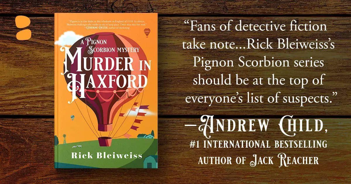 BlackstoneAudio's tweet photo. This delightful whodunit in Edwardian police procedurals has caught the attention of @Andrew_Grant, #1 international bestselling author of #JackReacher: #MURDERINHAXFORD, Book 2 in @rickbleiweiss’ bestselling #PignonScorbion Series that launches 2/21!
📘https://t.co/WdktuTEO8s https://t.co/FXtaWIUps3