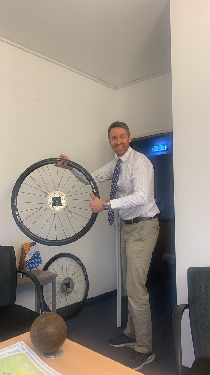 DrHouseEdD's tweet photo. School offices are happy places; particularly when you bring a prop! Would love to hear some captions we could add to this moment! https://t.co/oihJ0XcC3x