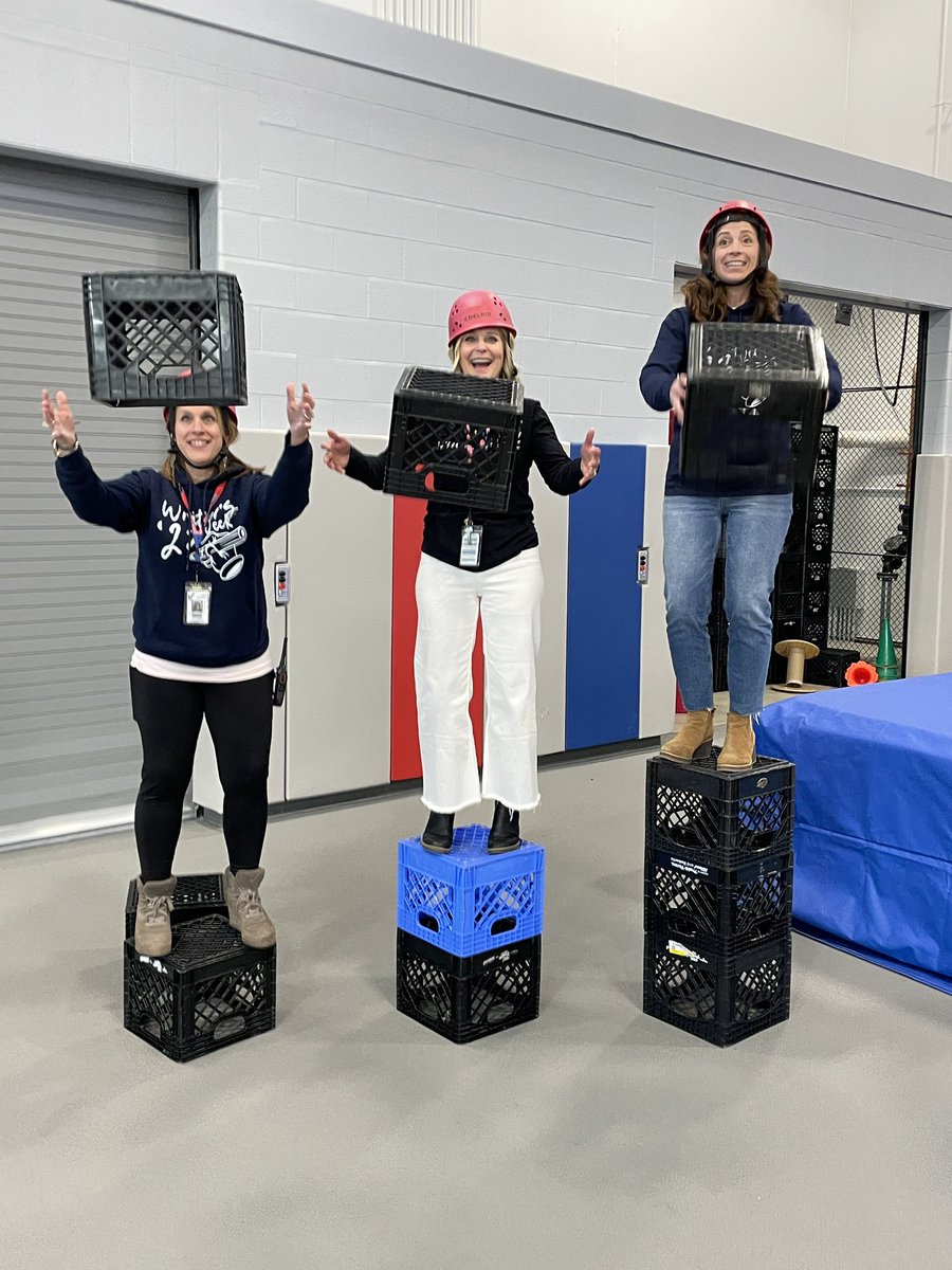 JoriBowen's tweet photo. We might be practicing for the D117 Crate Climbing Challenge! LCHS vs ACHS vs District Office 4th hour with Adventure Ed on 2/27! Game on!!!  #BringIt https://t.co/ZEC7vjvUeE