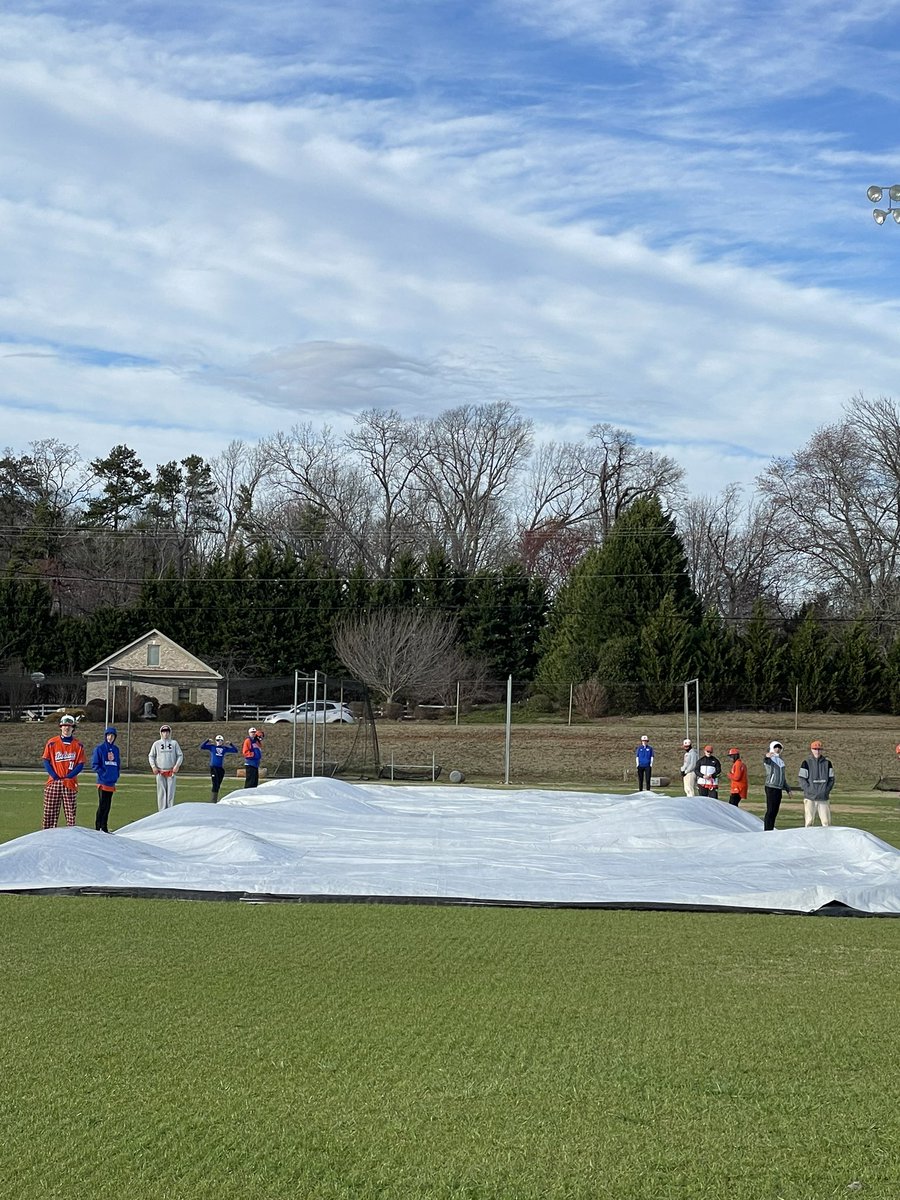 ghscatbaseball's tweet photo. Tarp crew pull in 15-20 mph winds. Great job getting it rolled up and ready for practice after an inch of rain!  #overcomeit #getafterit https://t.co/jMT76wyMxg