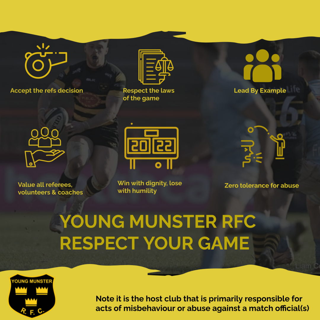 YoungMunsterRFC's tweet photo. As we look forward to a weekend of fixtures we would like to make you aware of our pillars behind #respectyourgame https://t.co/O3ln1eGWGC