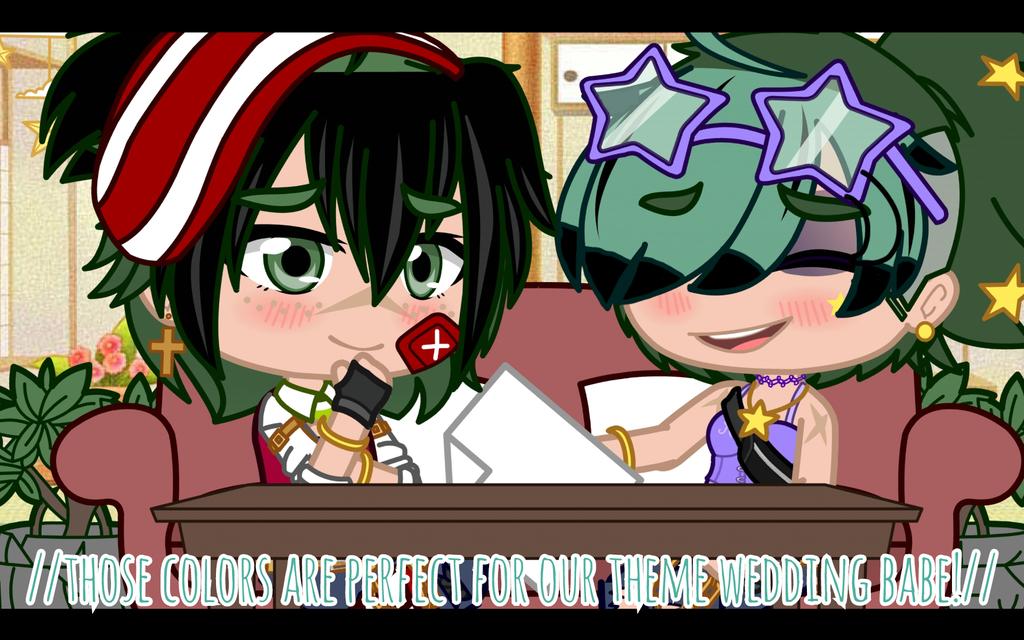 Unknownoxolol's tweet photo. //☆Wedding planning!💍💚☆//Wedding series//♡ #unknownxlolweddingseries #gachaedit #MyHeroAcademia #mha https://t.co/2cdmV7yRjw